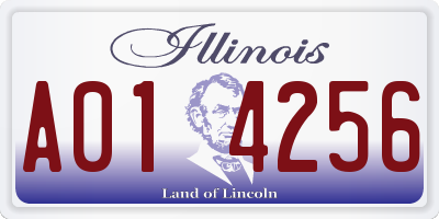 IL license plate A014256