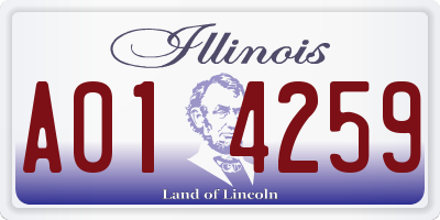 IL license plate A014259