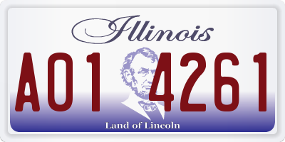 IL license plate A014261
