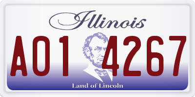IL license plate A014267