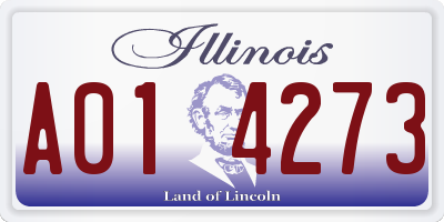IL license plate A014273