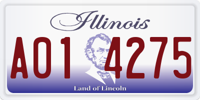 IL license plate A014275