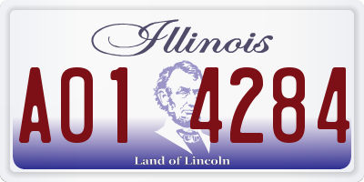 IL license plate A014284