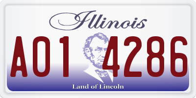 IL license plate A014286