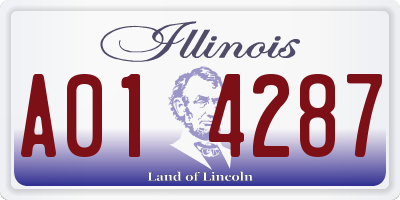 IL license plate A014287