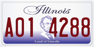 IL license plate A014288