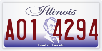 IL license plate A014294