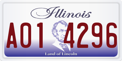 IL license plate A014296