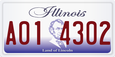 IL license plate A014302