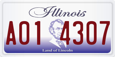 IL license plate A014307