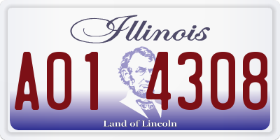 IL license plate A014308