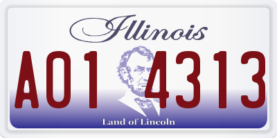 IL license plate A014313