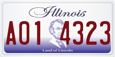IL license plate A014323