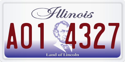 IL license plate A014327