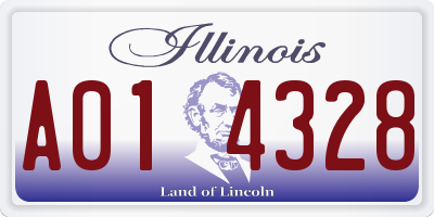 IL license plate A014328