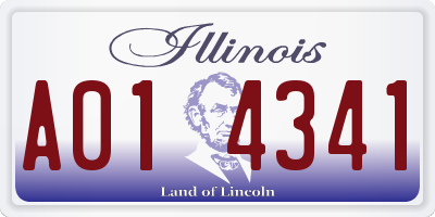 IL license plate A014341