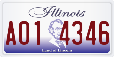IL license plate A014346