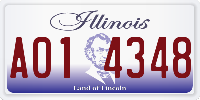 IL license plate A014348