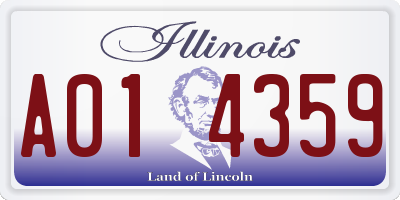 IL license plate A014359