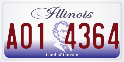 IL license plate A014364