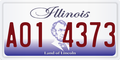 IL license plate A014373