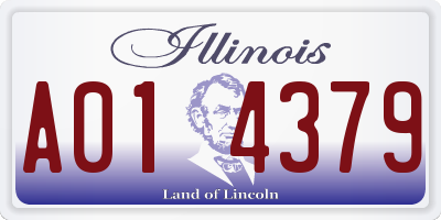 IL license plate A014379