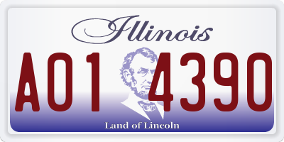 IL license plate A014390