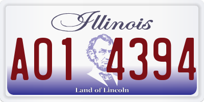 IL license plate A014394