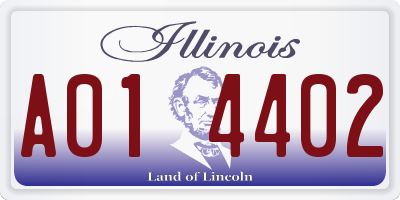 IL license plate A014402