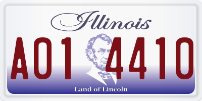 IL license plate A014410