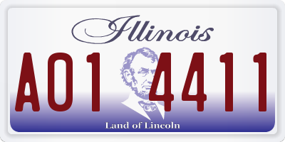 IL license plate A014411