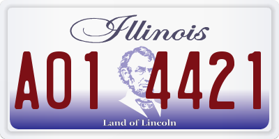 IL license plate A014421