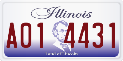 IL license plate A014431
