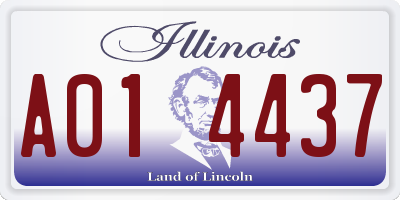 IL license plate A014437