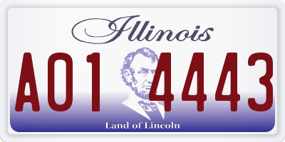 IL license plate A014443