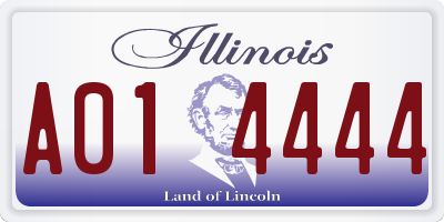 IL license plate A014444