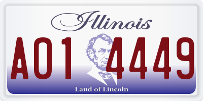 IL license plate A014449