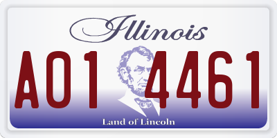 IL license plate A014461