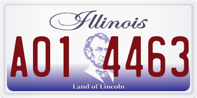 IL license plate A014463