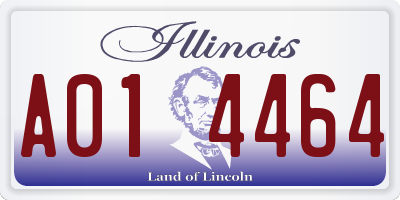 IL license plate A014464