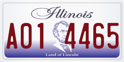 IL license plate A014465