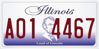 IL license plate A014467