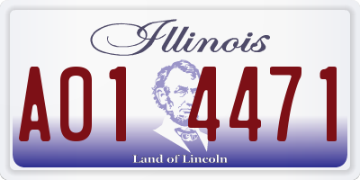 IL license plate A014471