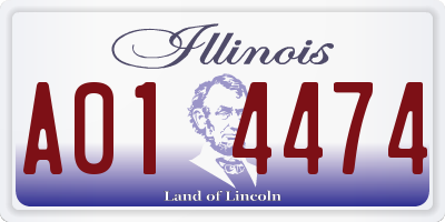 IL license plate A014474
