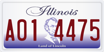 IL license plate A014475