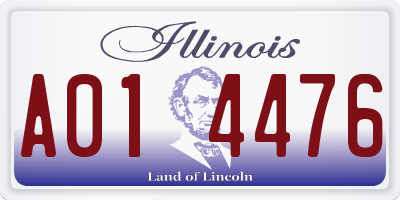 IL license plate A014476