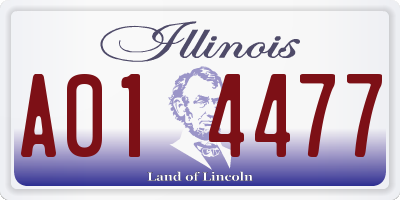 IL license plate A014477