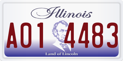 IL license plate A014483