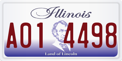 IL license plate A014498