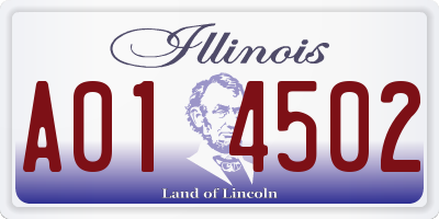 IL license plate A014502